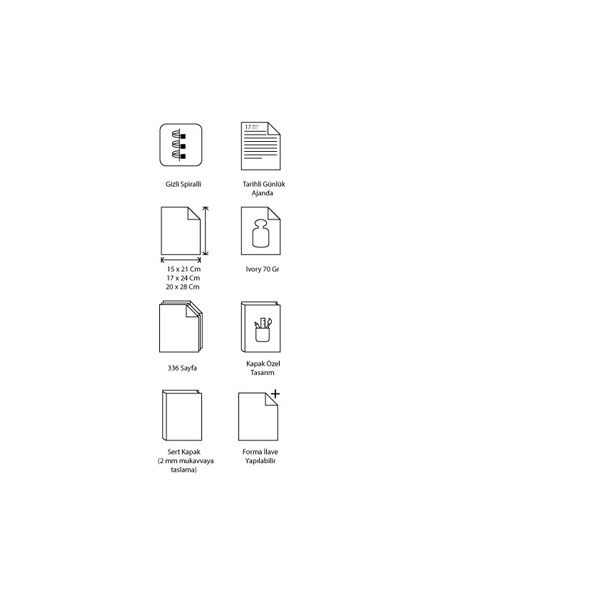 Taslama-GS20x28 Spiralli Günlük Ajanda